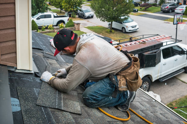 Professional Roofing technician working in Volant, PA